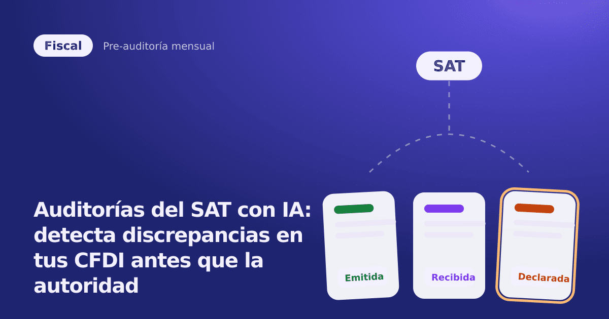 Auditorías del SAT con IA: detecta discrepancias en tus CFDI antes que la autoridad