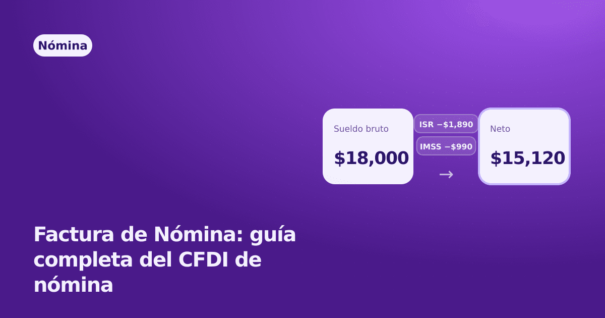 Factura de Nómina: guía completa del CFDI de nómina