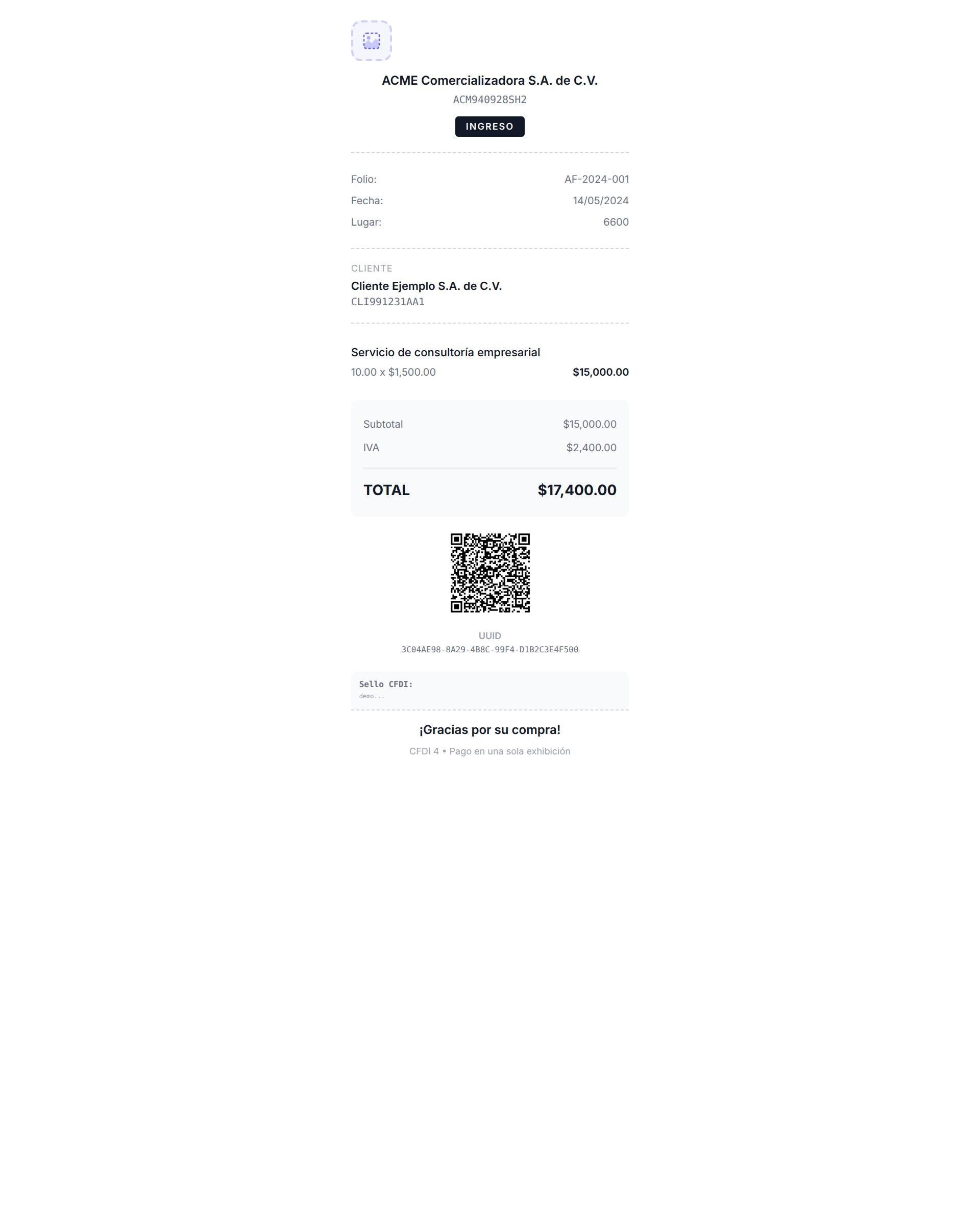 Vista previa de la plantilla Minimal Receipt