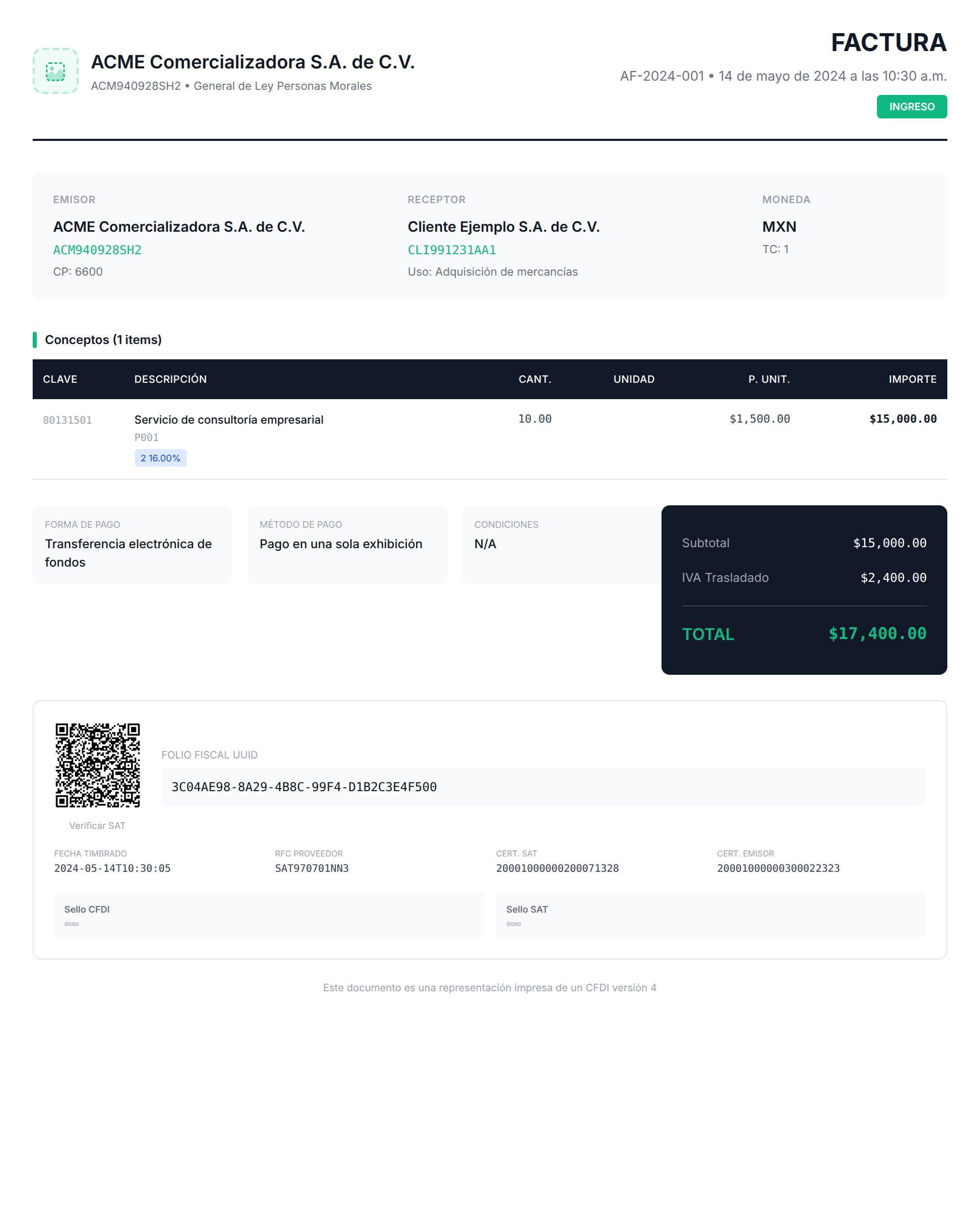 Vista previa de la plantilla Modern Table